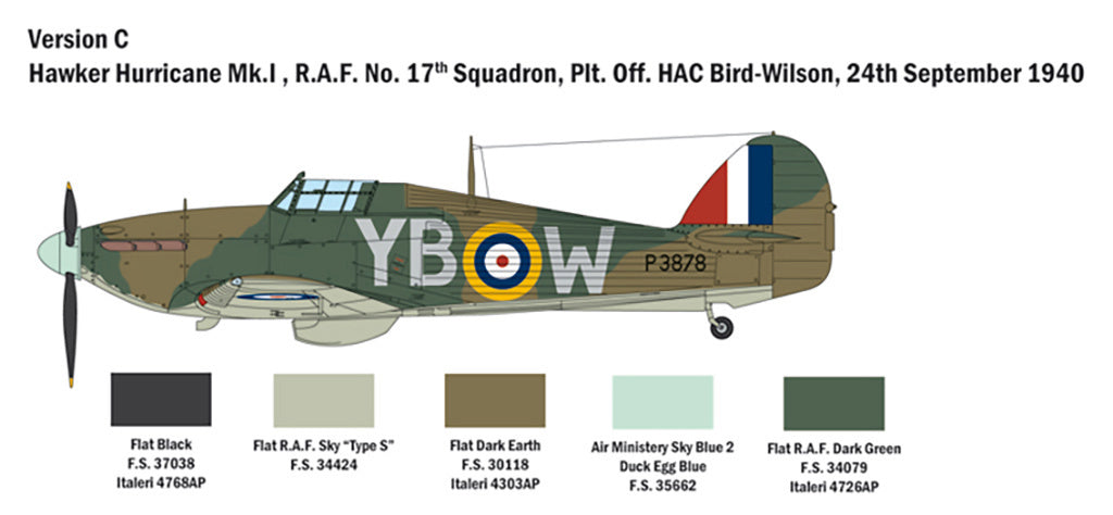 Hurricane Mk.I 1:48 Model Kit by Italeri