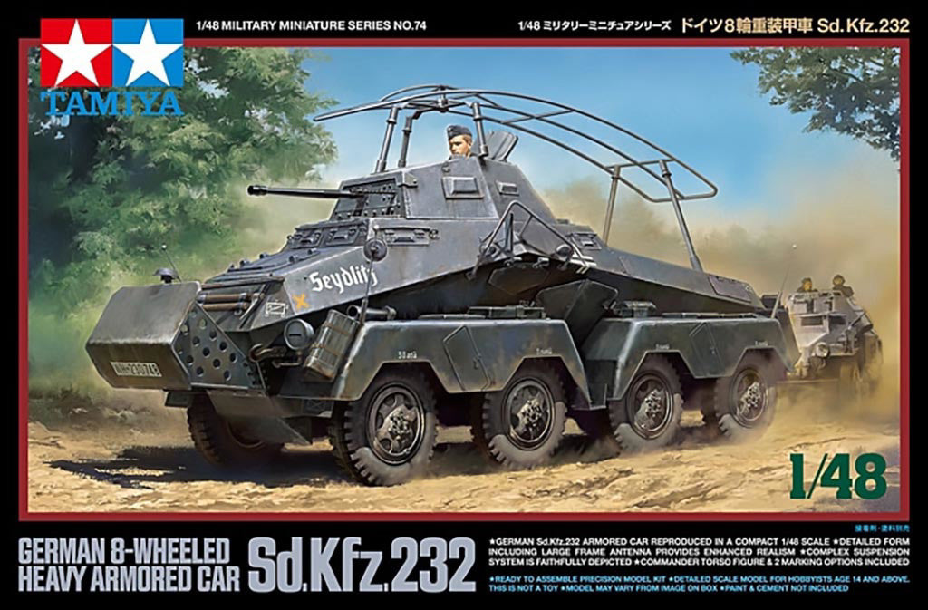 German Sd.Ffz.232 Heavy Armoured Car 1:48 Model Kit by Tamiya