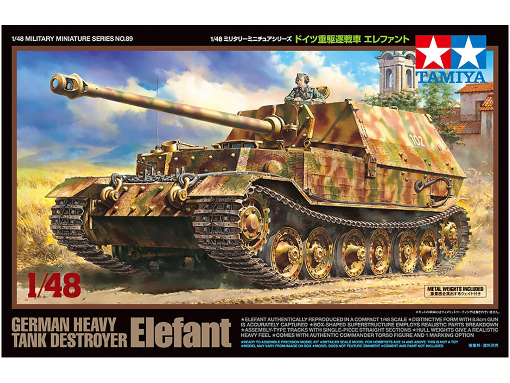 German Elefant Heavy Tank Destroyer 1:48 Model Kit by Tamiya