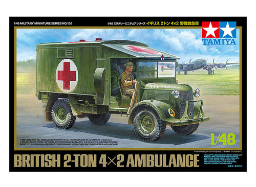 British 2-Ton 4x2 Ambulance 1:48 Model Kit by Tamiya