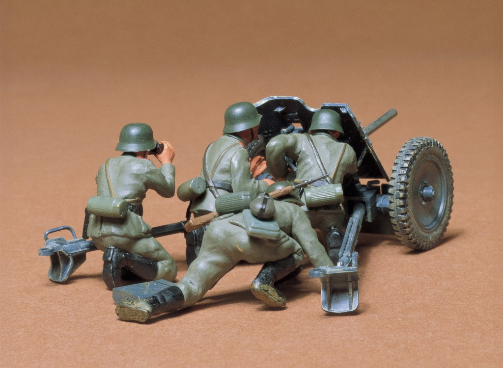 German 3.7cm Pak35/36 Anti-Tank Gun 1:35 Model Kit by Tamiya