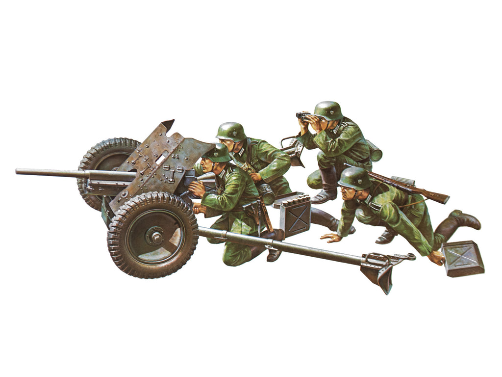 German 3.7cm Pak35/36 Anti-Tank Gun 1:35 Model Kit by Tamiya