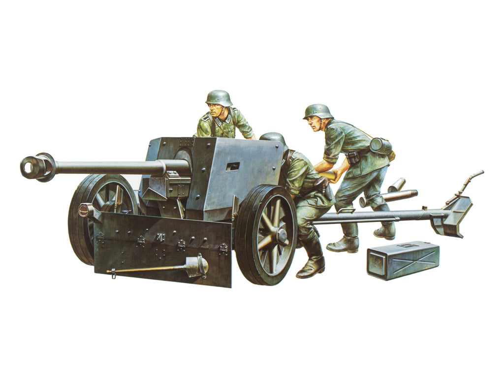 German 7.5cm Pak40/L46 Anti-Tank Gun 1:35 Model Kit by Tamiya