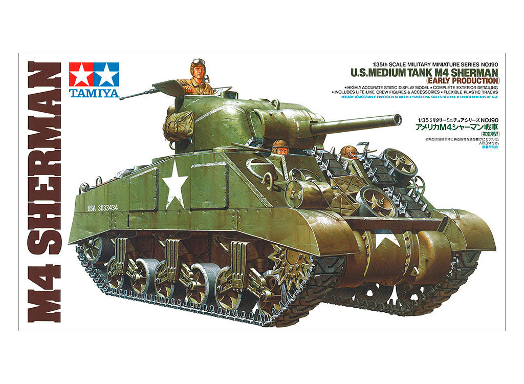 M4 Sherman (Early Production) 1:35 Model Kit by Tamiya