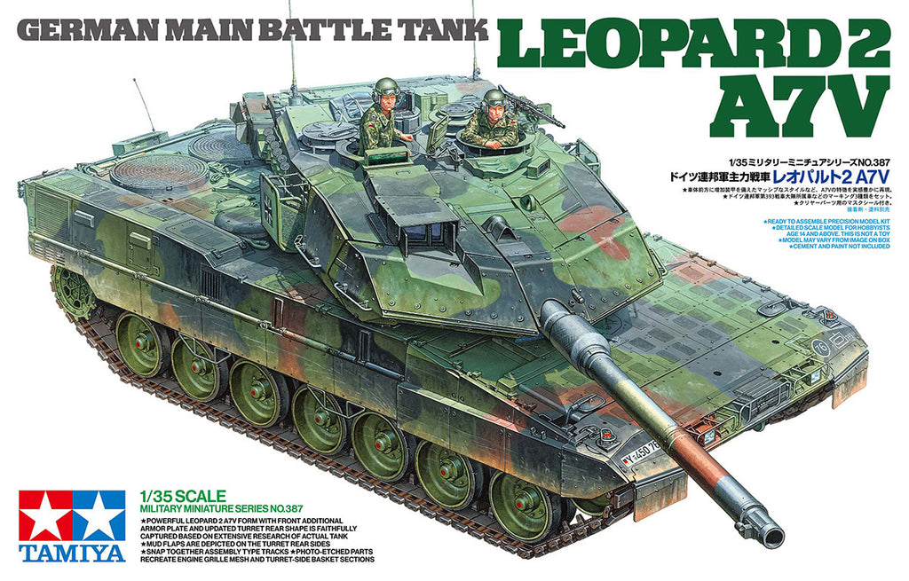 German Leopard 2 A7V MBT 1:35 Model Kit by Tamiya