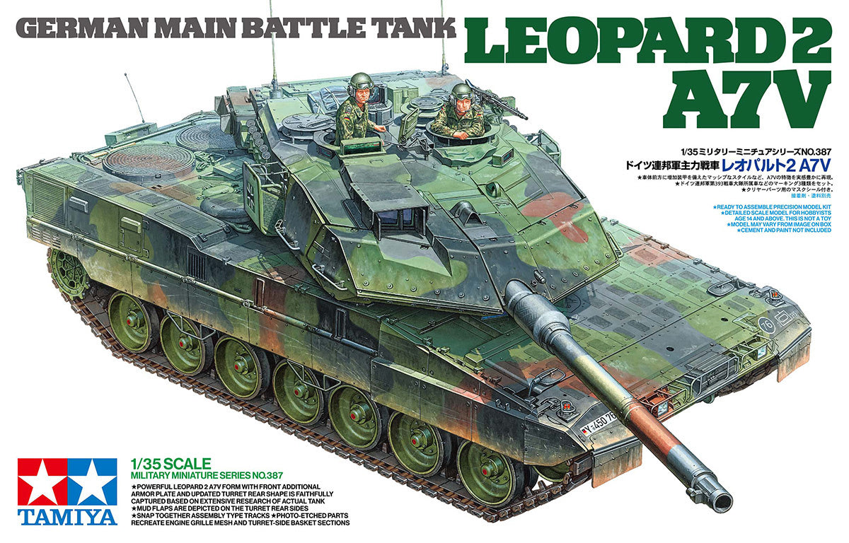 German Leopard 2 A7V MBT 1:35 Model Kit by Tamiya