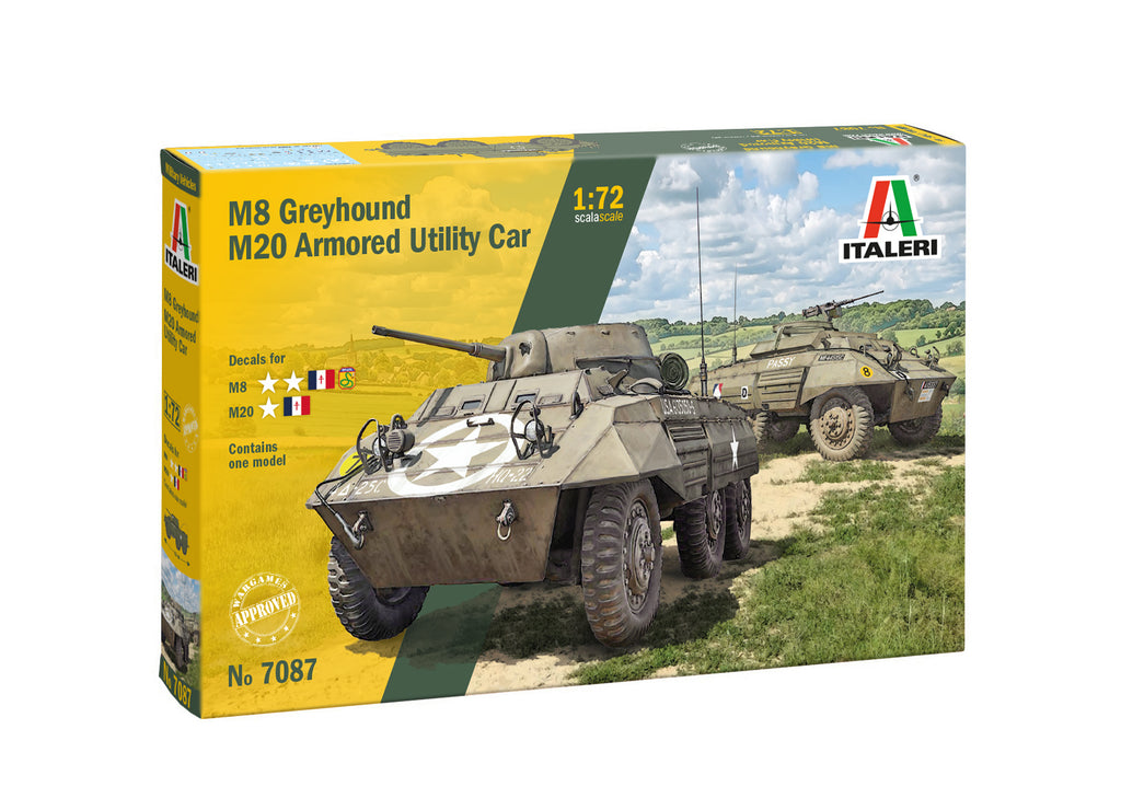 M8 Greyhound / M20 Armoured Utility Car 1:72 Model Kit by Italeri