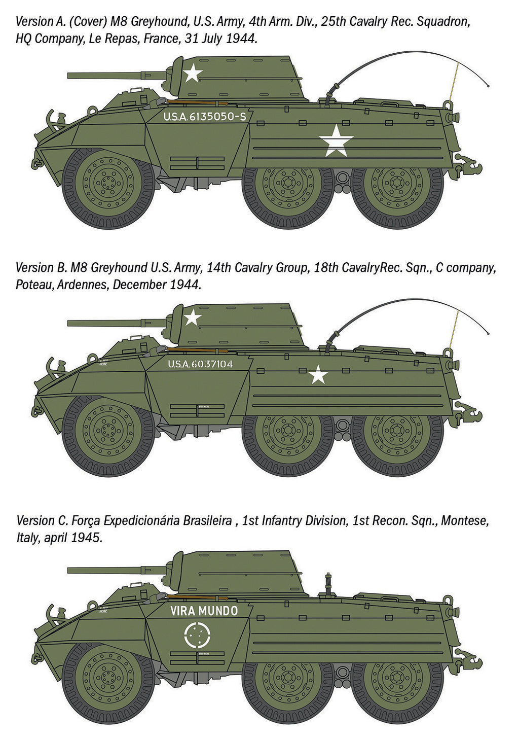 M8 Greyhound / M20 Armoured Utility Car 1:72 Model Kit by Italeri