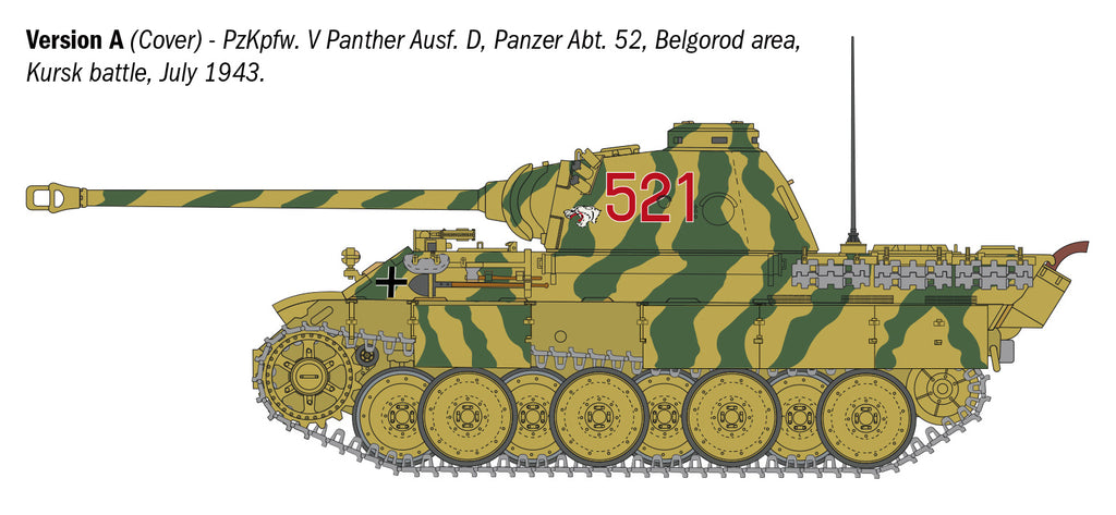 Pz.Kpwf.V Panther Ausf.D 1:35 Model Kit by Italeri