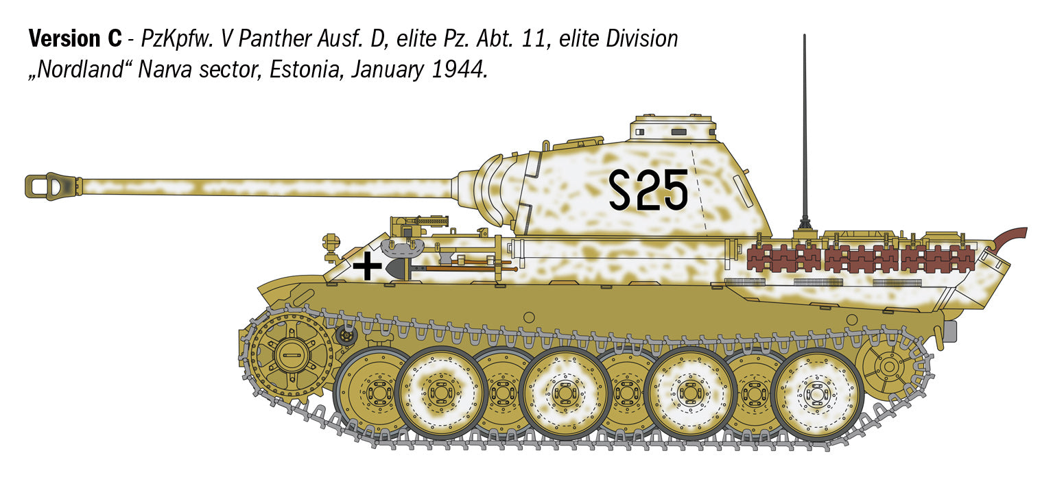 Pz.Kpwf.V Panther Ausf.D 1:35 Model Kit by Italeri