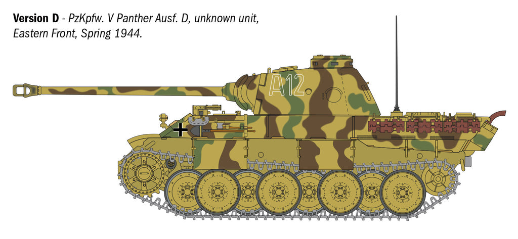 Pz.Kpwf.V Panther Ausf.D 1:35 Model Kit by Italeri