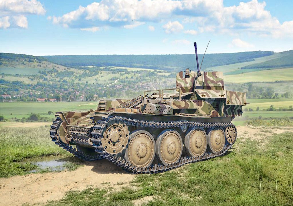 Sd.Kfz. 140 Flakpanzer 38(t) Gepard 1:35 Model Kit by Italeri