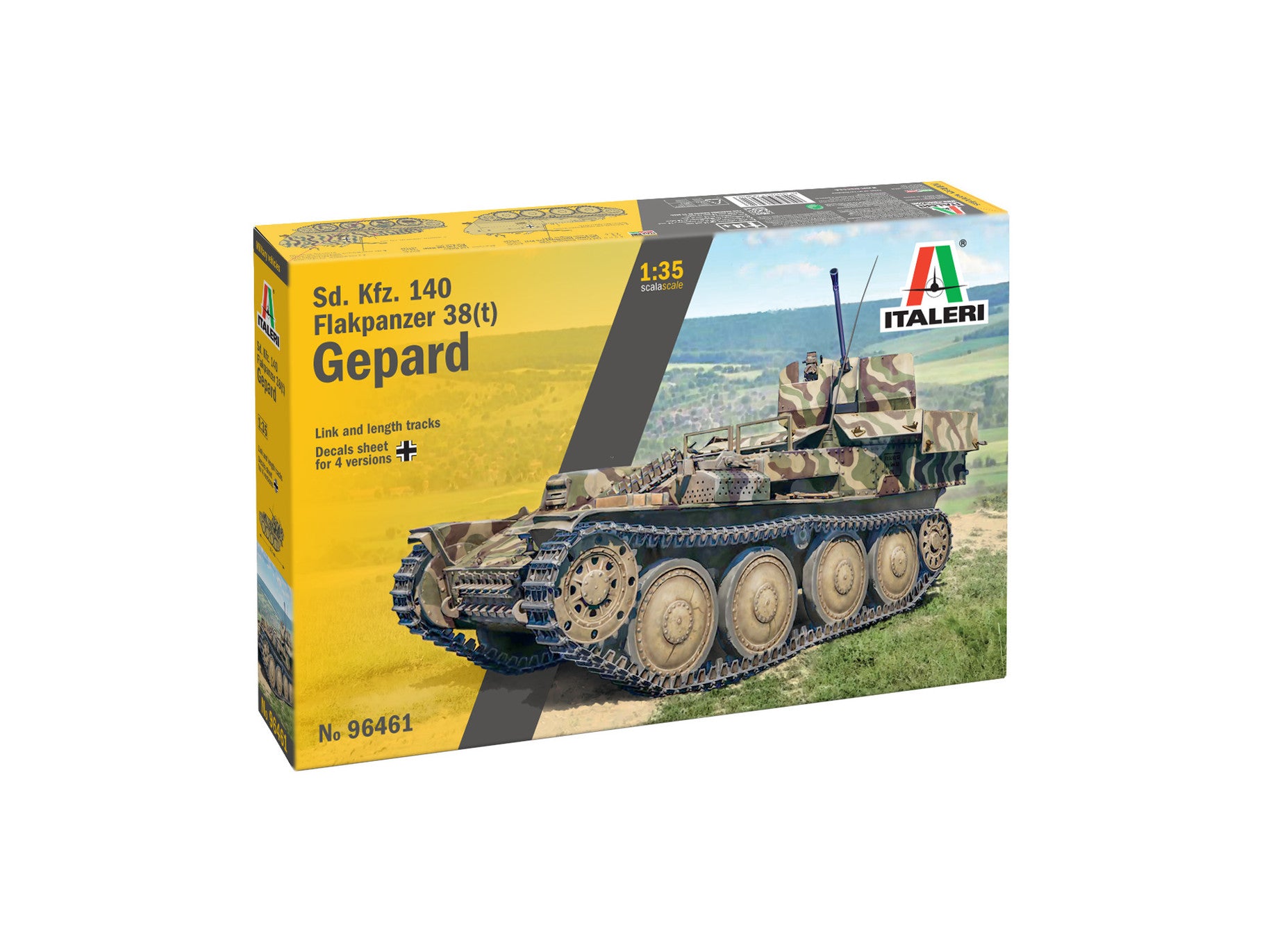 Sd.Kfz. 140 Flakpanzer 38(t) Gepard 1:35 Model Kit by Italeri