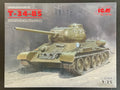 T-34-85 WWII Soviet medium Tank 1:35 Model Kit by ICM