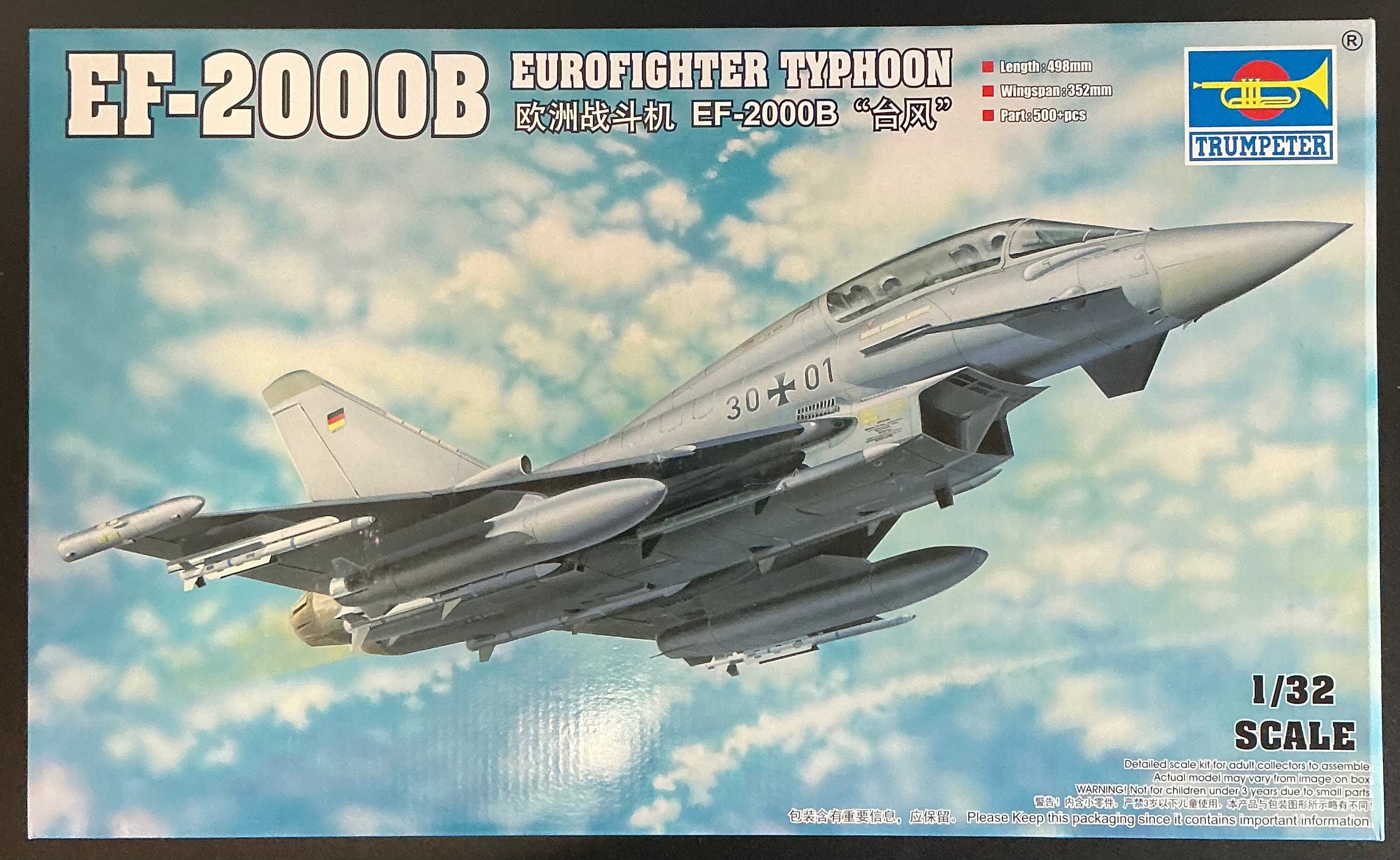 EF-200B Eurofighter Typhoon 1:32 Model Kit by Trumpeter