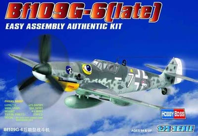 Easy Assemble Bf109G-6 (Late) 1:72 Model Kit by Hobby Boss