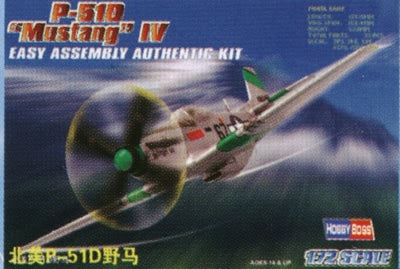 Easy Assemble P51-D Mustang IV 1:72 Model Kit by Hobby Boss