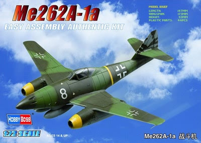 Easy Assemble Me 262 A-1a 1:72 Model Kit by Hobby Boss
