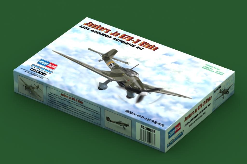 Easy Assemble Junkers Ju 87D-3 Stuka 1:72 Model Kit by Hobby Boss