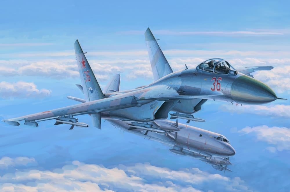 Su-27 Flanker Early 1:48 Model Kit by Hobby Boss