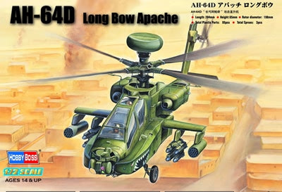 AH-64D Long Bow Apache 1:72 Model Kit by Hobby Boss