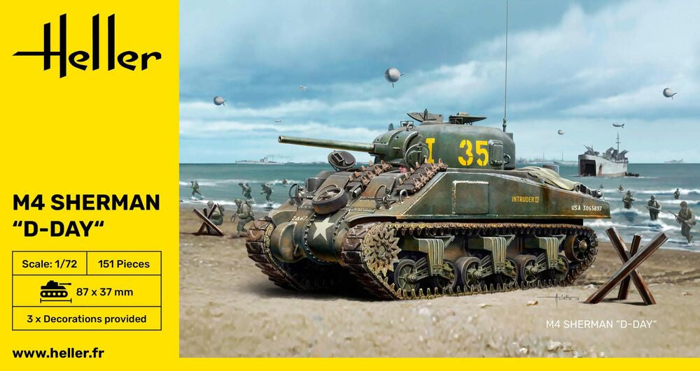 M4 Sherman "D-Day" 1:72 Model Kit by Heller