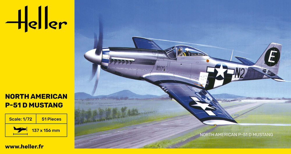 North American P-51D Mustang 1:72 Model Kit by Heller