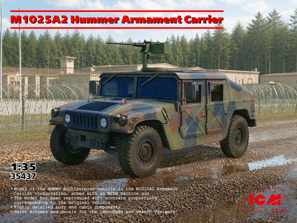 M1025A2 Hummer Armament Carrier 1:35 Model Kit by ICM