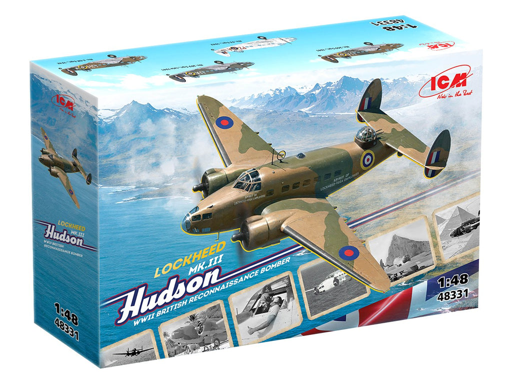 Lockhead Hudson Mk.III British Recon Bomber 1:48 Model Kit by ICM