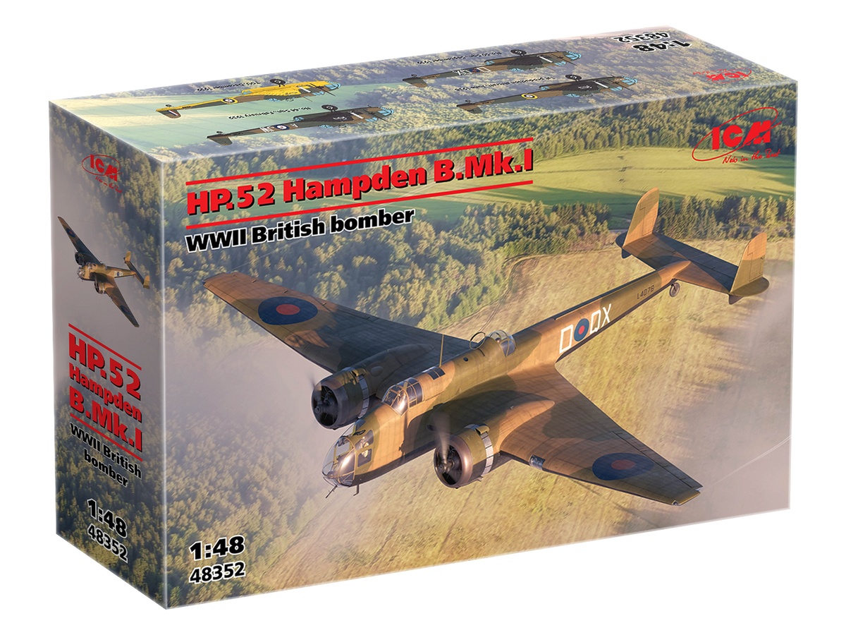 HP.52 Hampden B.MkI 1:48 Model Kit by ICM
