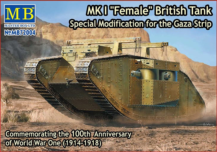 Mk.I Female British Tank (Gaza Strip Modification) 1:72 Model Kit by Master Box