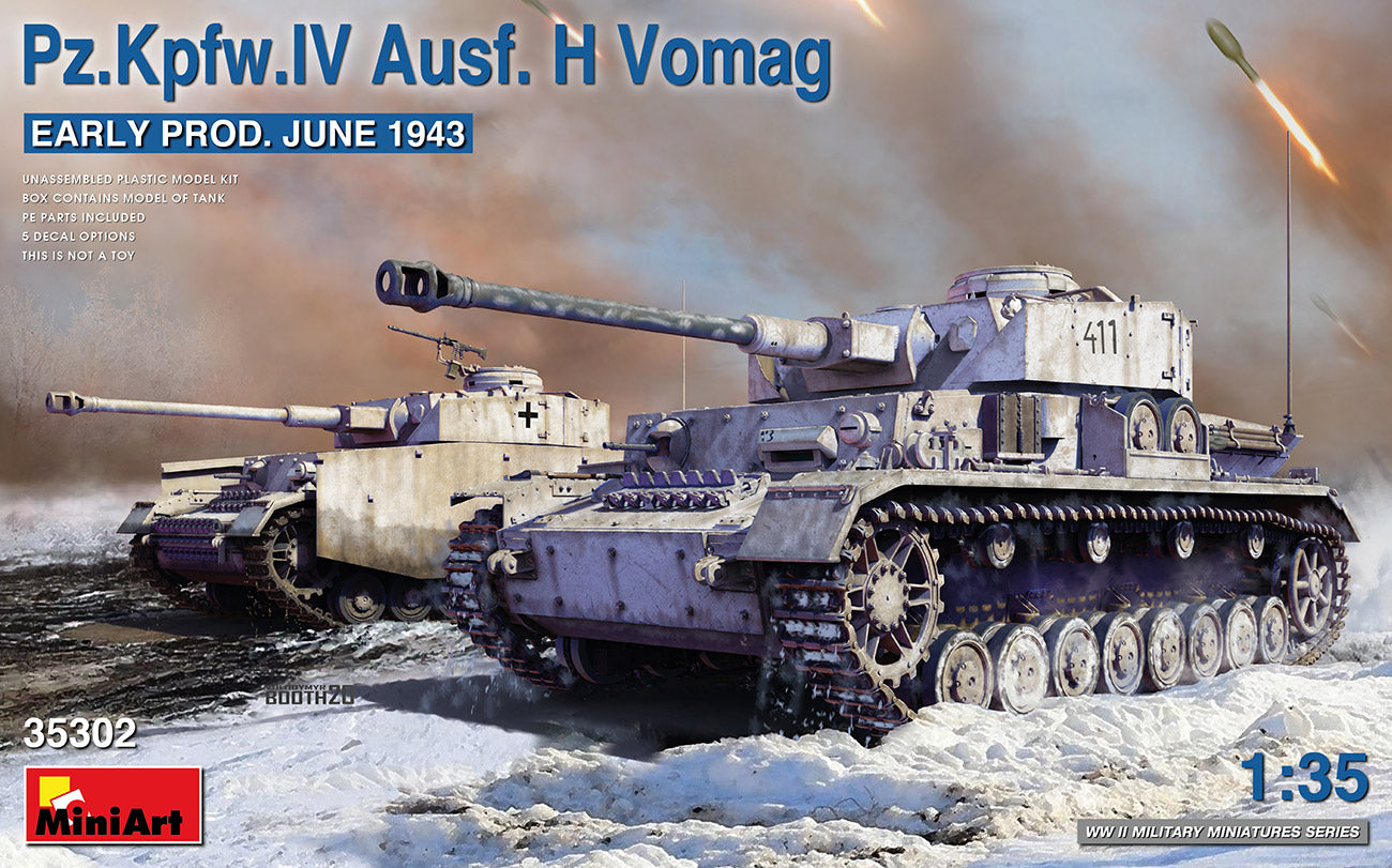 Pz.Kpfw.IV Ausf. H Vomag (Early Prod) 1:35 Model Kit by MiniArt