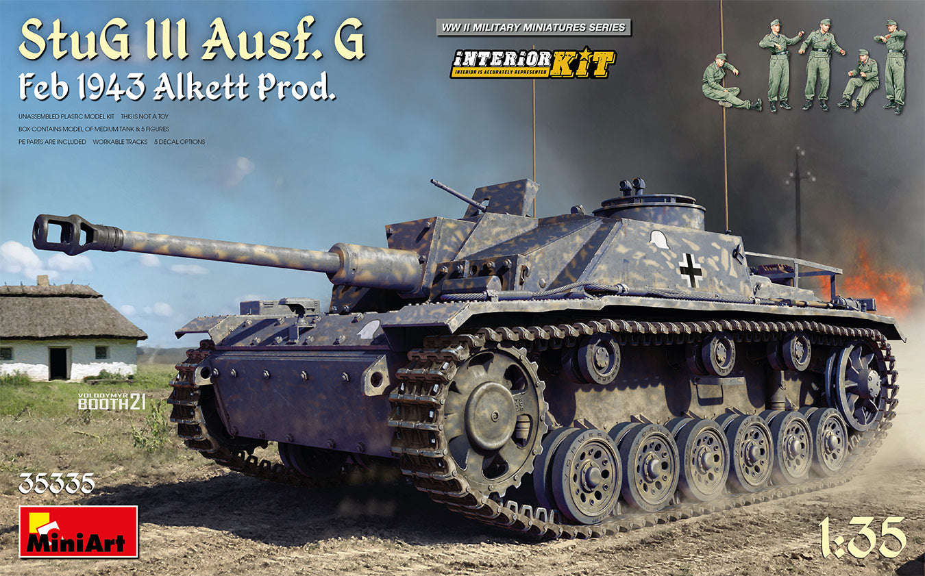 StuG III Ausf.G w/ Interior (Feb 1943 Alkett Prod.) 1:35 Model Kit by MiniArt