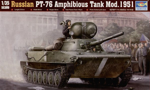 Russian PT-76 Amphibious Tank (mod. 1951) 1:35 Model Kit by Trumpeter