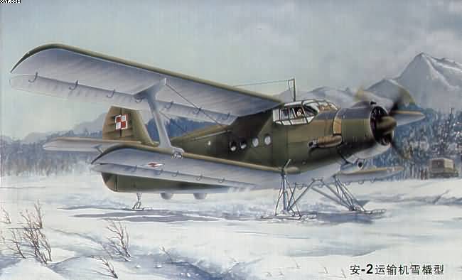 Antonov An-2 Coit on Skis 1:72 Model Kit by Trumpeter