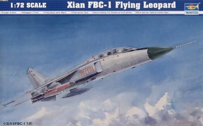Xian FBC-1 Flying Leopard 1:72 Model Kit by Trumpeter