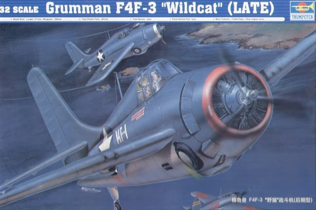Grumman F4F-3 Wildcat (late) 1:32 Model Kit by Trumpeter