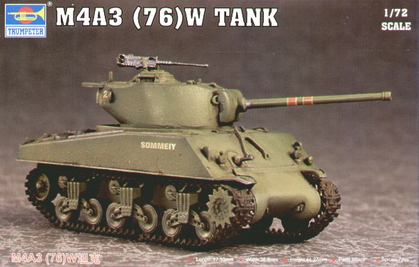 M4A3 (76)W Tank 1:72 Model Kit by Trumpeter