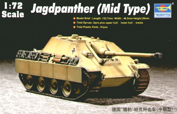 Jagdpanther (Mid Type) 1:72 Model Kit by Trumpeter