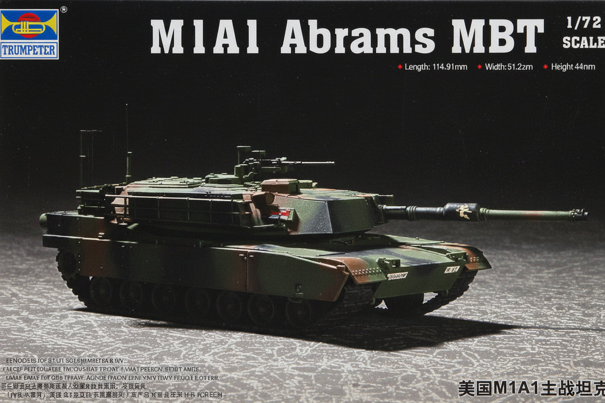 M1A1 Abrams MBT 1:72 Model Kit by Trumpeter