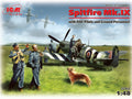 Spitfire Mk.IX With RAF Pilot and Groundcrew 1:48 Model Kit by ICM